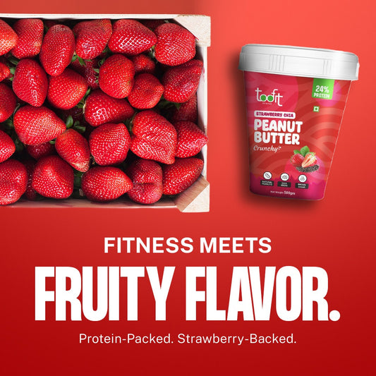 Strawberry Peanut Butter with Chia Seeds – Organic Chia, High Protein