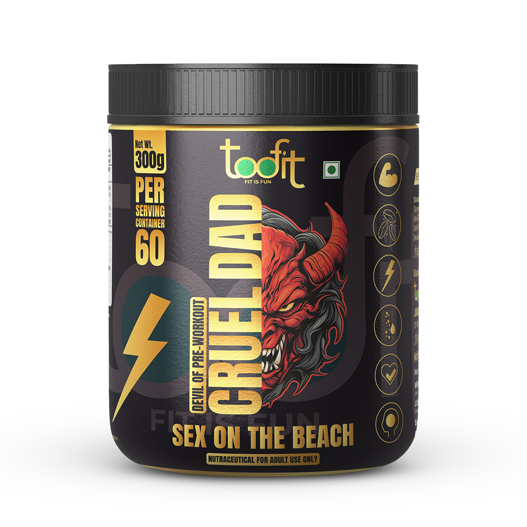 Toofit Cruel Dad Pre-Workout (60 Servings) Super Pump, Extreme Focus, Sex on the Beach Flavour