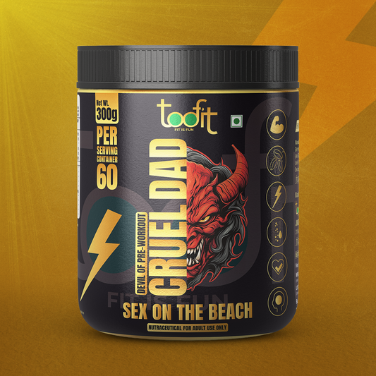 Toofit Cruel Dad Pre-Workout (60 Servings) Super Pump, Extreme Focus, Sex on the Beach Flavour