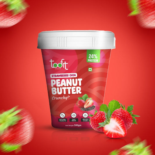 Strawberry Peanut Butter with Chia Seeds – Organic Chia, High Protein