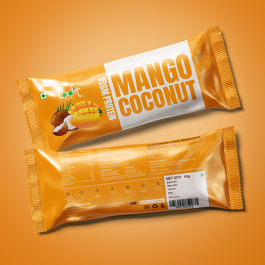 Toofit Protein Bar (6-Pack) High Protein, No Added Sugar