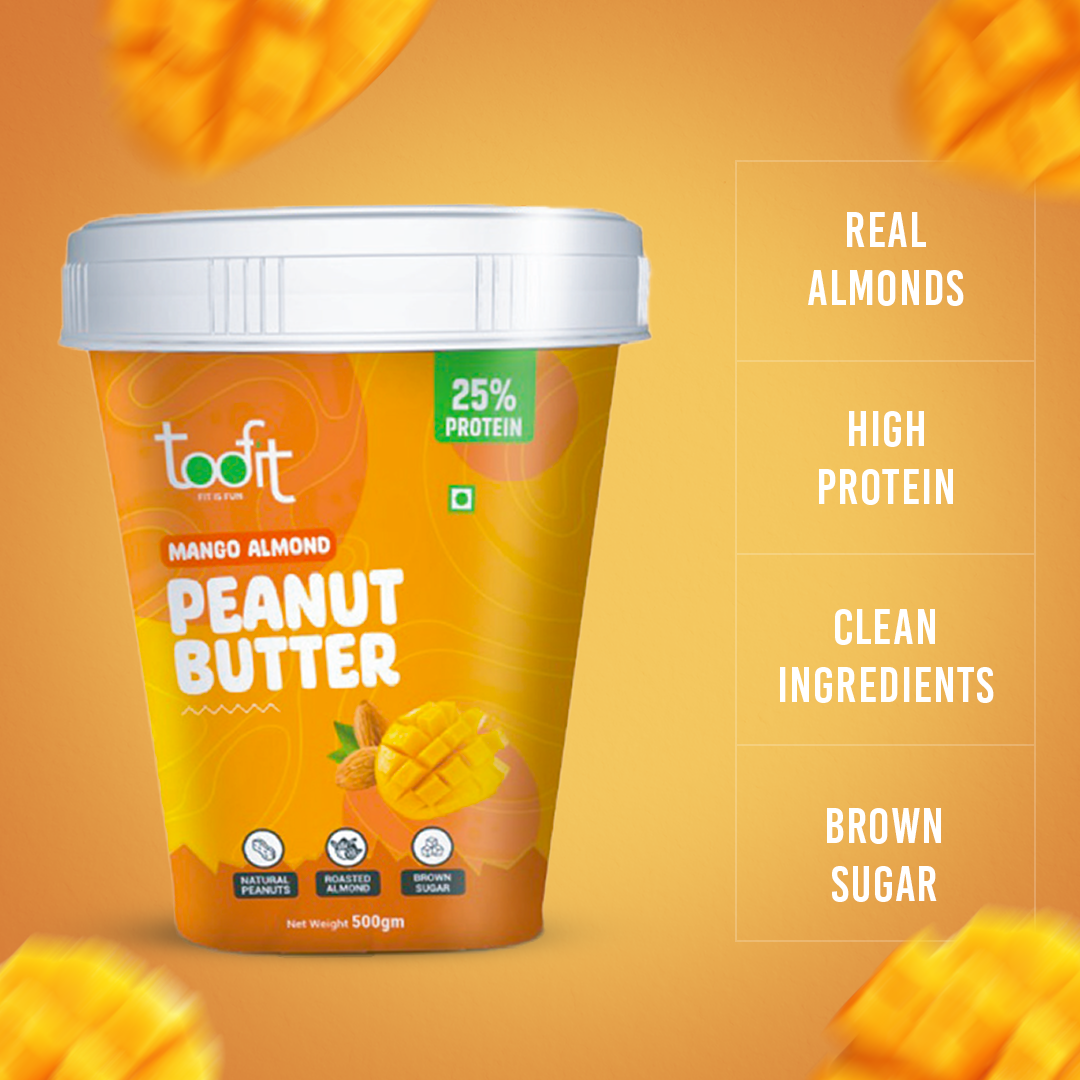 Mango Almond Peanut Butter – Real Almonds, No Added Sugar